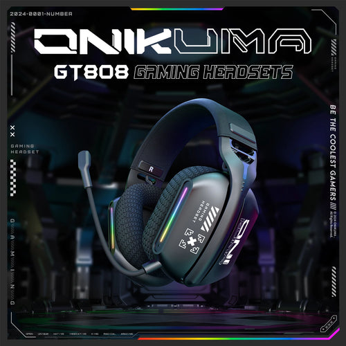 Tri-Mode RGB Gaming Headset 2.4G Wireless | Wired & Bluetooth | Ultra Long Battery Life