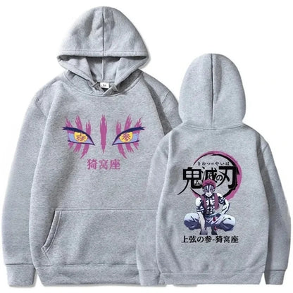 Akaza Comic Graphic Oversized Hoodie - Japanese Streetwear Winter Drop