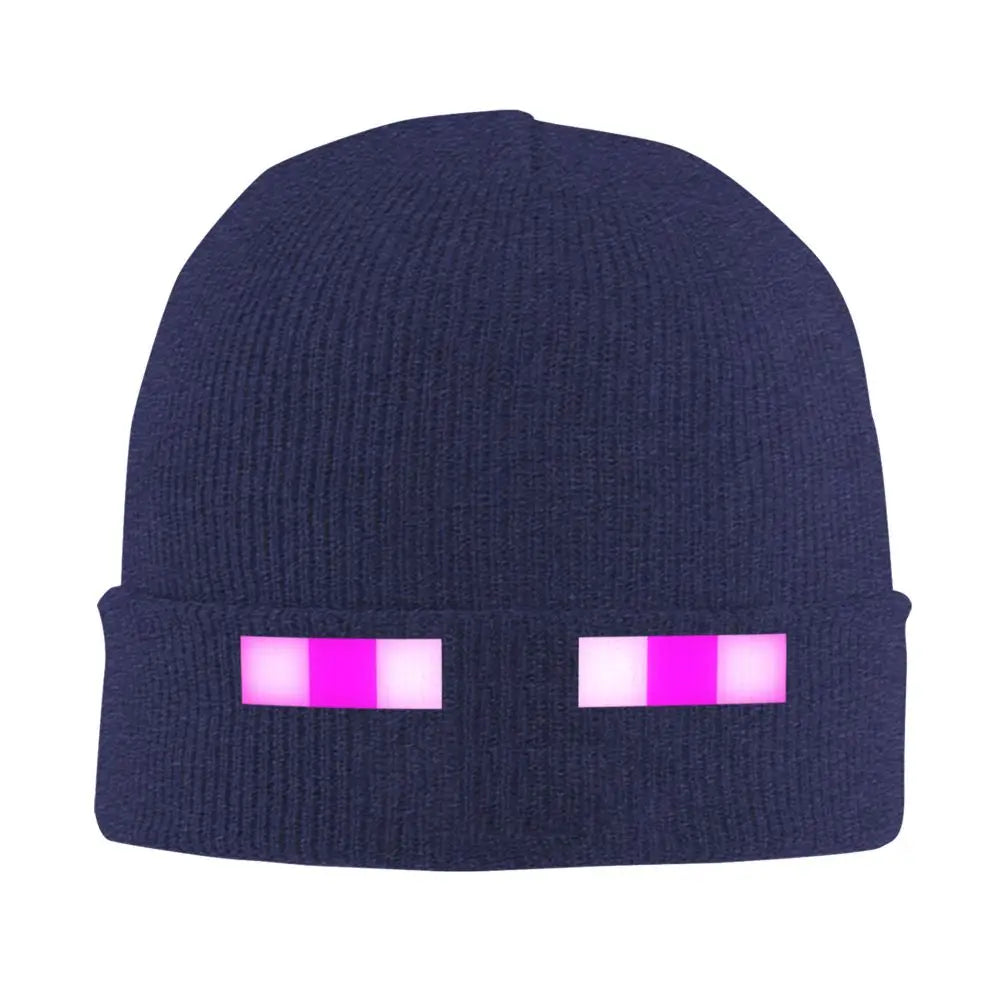 Pixel Gaming Beanie Hat - Purple Eyes Gamer Accessories