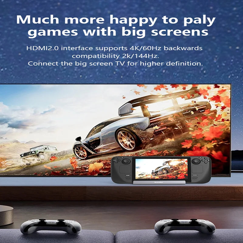 Blueendless usb c docking station para steam deck & rog jogo encaixe 4k @ 60hz dp hdmi-compatível gigabit ethernet tipo c hub