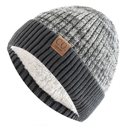 Fur Lined Beanie Hat - Warm Winter Skull Cap for Men & Women