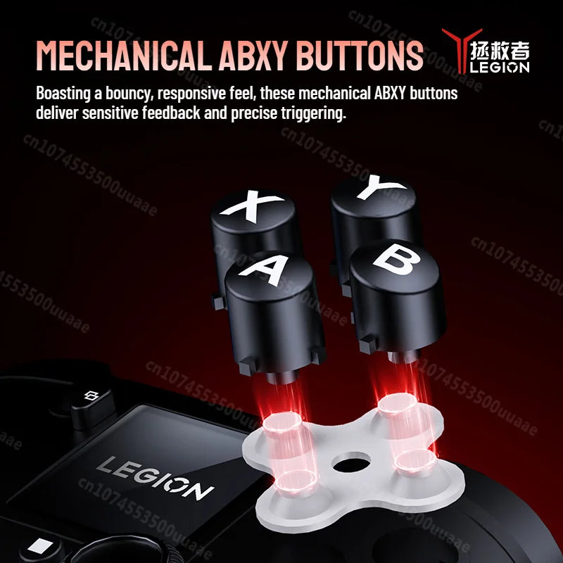 Lenovo LEGION Y7 1.44 "Tela Inteligente Controlador Sem Fio 3 Modos Mecânico ABXY Gamepad para PS4 Switch/2/OLED IOS Android PC TV