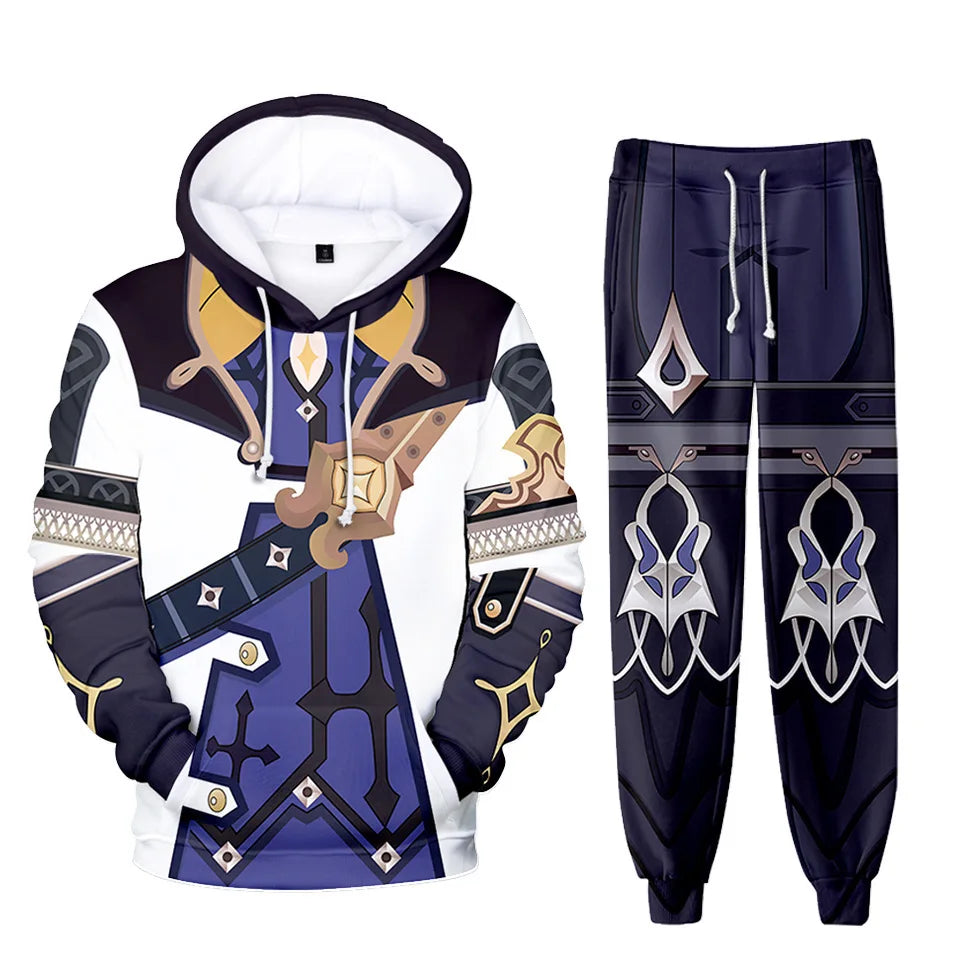 Fantasy RPG "Elemental Master" 3D Tracksuit Set (Hoodie + Pants)