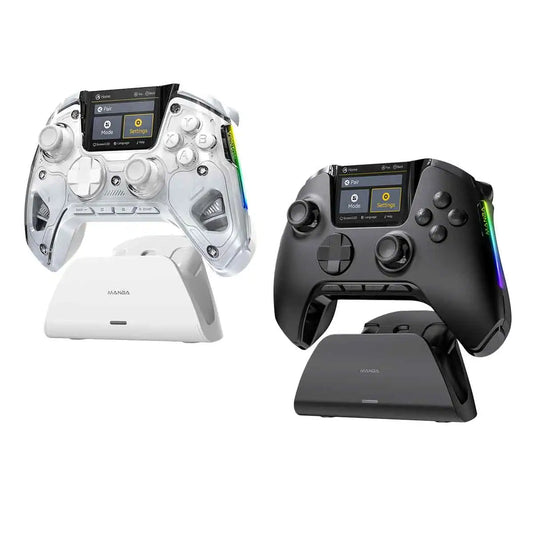 Manbaone 50 v2 inteligente sem fio gamepad pc bluetooth joystick controlador joystick 2 Polegada tela vapor controlador de jogo móvel