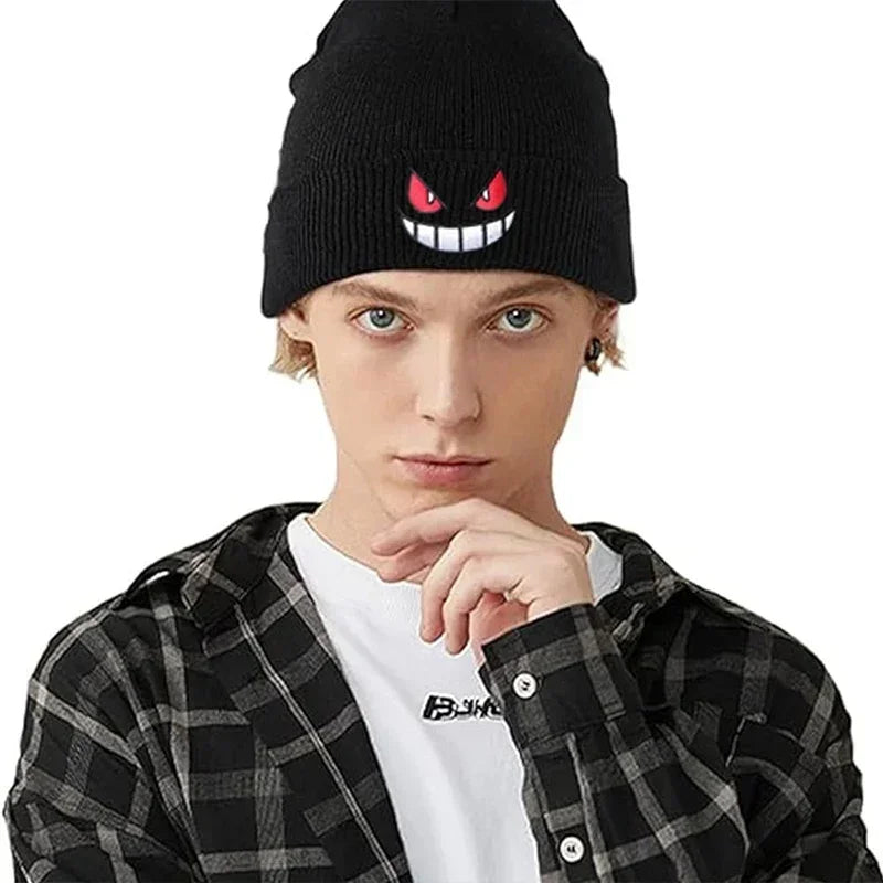 Unisex Anime Embroidered Beanie – Warm, Stylish & Winter-Ready