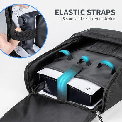 Gaming Console Travel Backpack – Large Capacity Protective Carrying Bag for Slim & Pro Consoles - Aruen Store