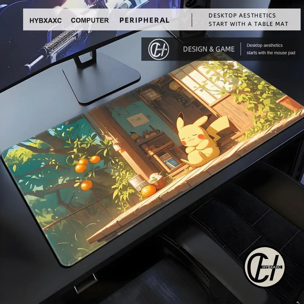 Artistic XXL Gaming Mouse Pad | Starry Night & Mascot