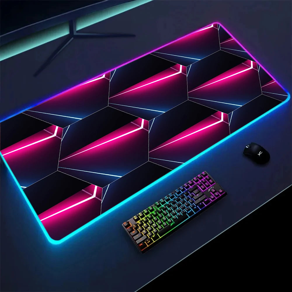 XXL RGB Gaming Mouse Pad | LED Desk Mat & 3D Design