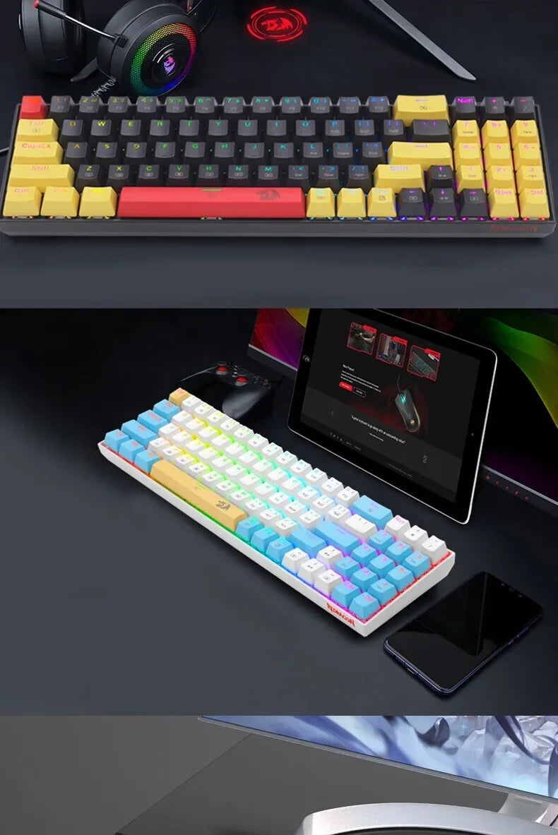 Wireless Mechanical Keyboard 78 Keys – RGB Hot-Swap – Low-Profile Compact Gaming Keyboard - Aruen Store