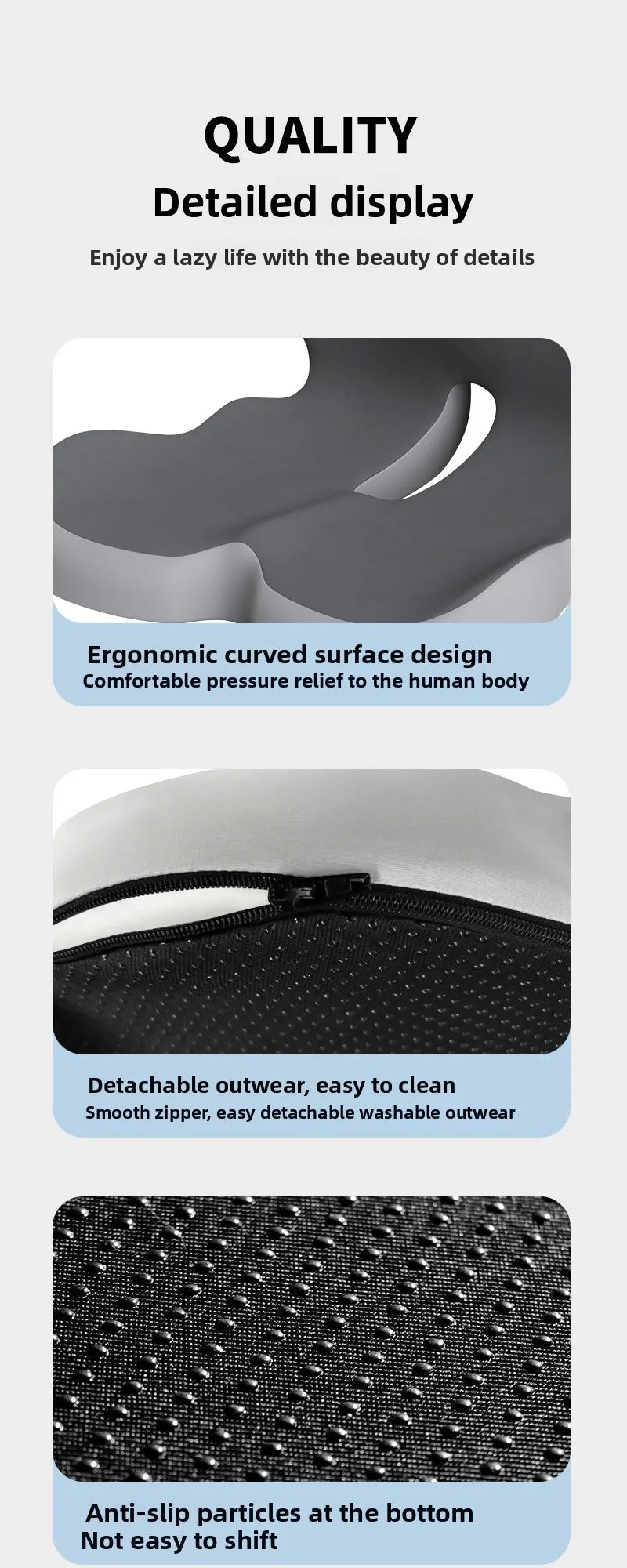 Ergonomic Memory Foam Seat Cushion for Office and Home - Aruen Store