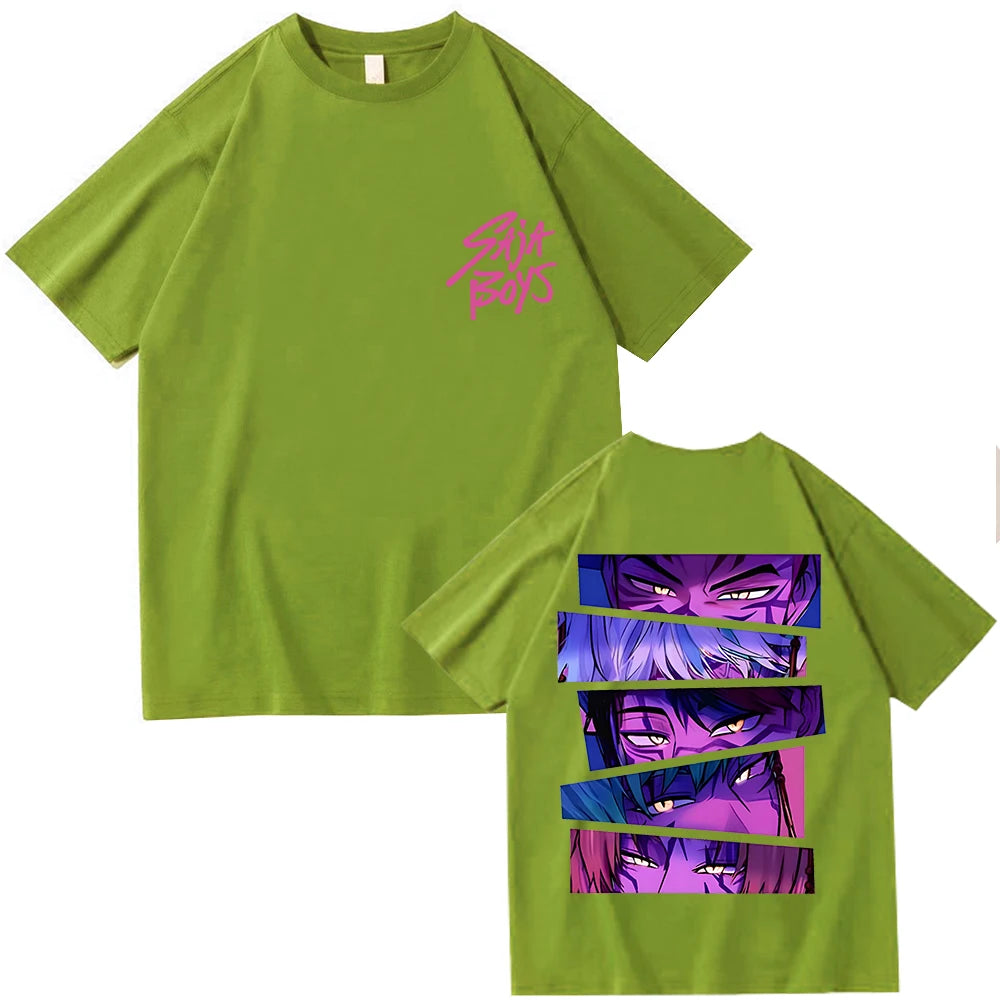 Cyberpunk Sunset Oversized Tee - Retro Neon Harajuku Streetwear