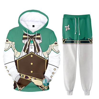 Fantasy RPG "Elemental Master" 3D Tracksuit Set (Hoodie + Pants)