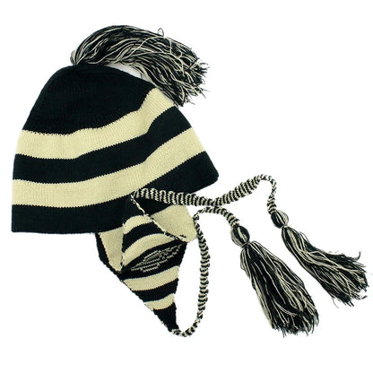 Nana Anime Shinichi Beanie – Warm Knitted Tassel Winter Earflap Hat