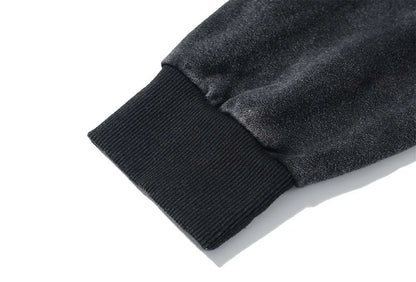 Unisex Washed Gothic Zip Hoodie – Dark Graphic Harajuku Streetwear Jacket