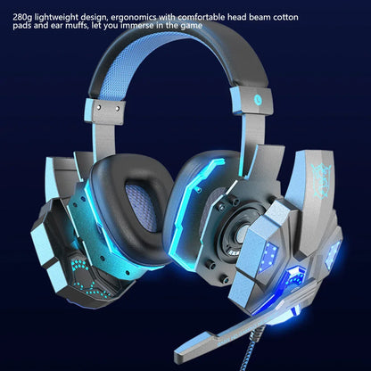 Nouveau casque de jeu filaire professionnel avec Microphone lumière LED pour ordinateur PS4 PS5 Xbox basse stéréo PC casque de jeu cadeaux