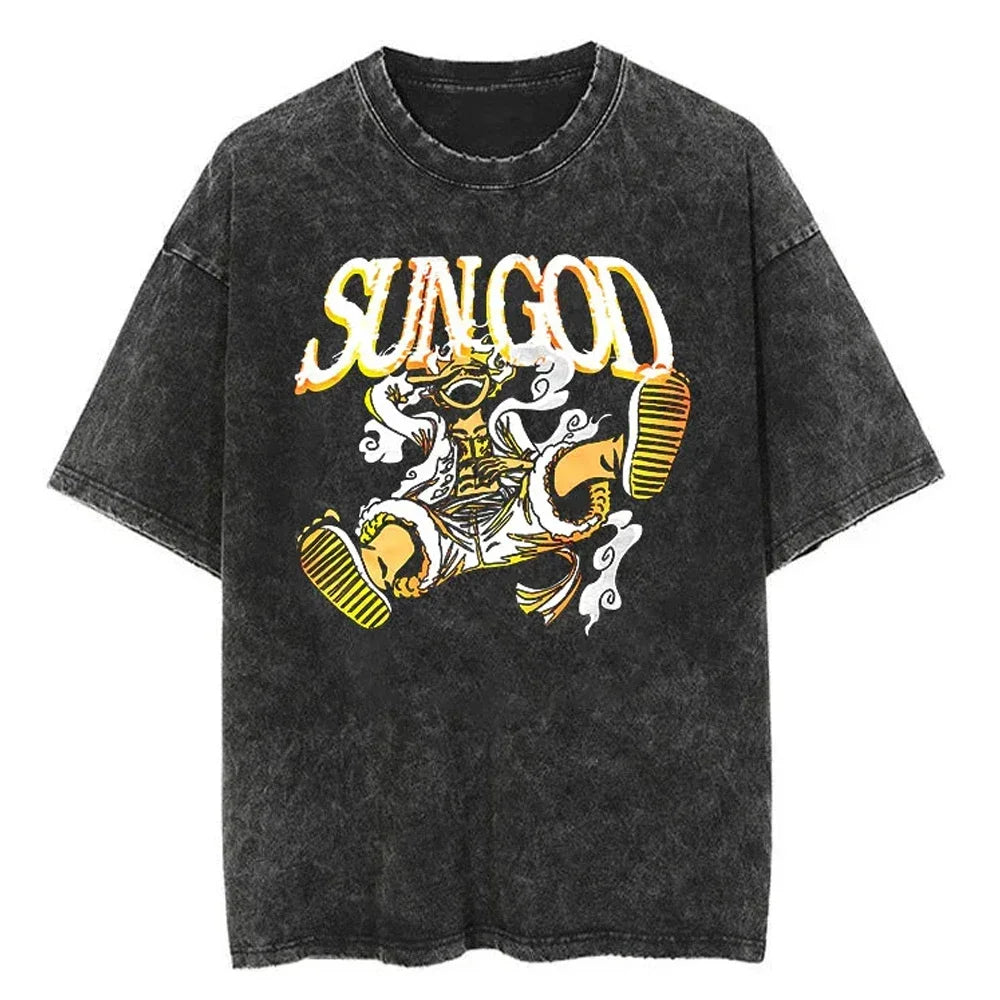 Washed Adventure Crew Oversized Tee - Bounty Poster Streetwear