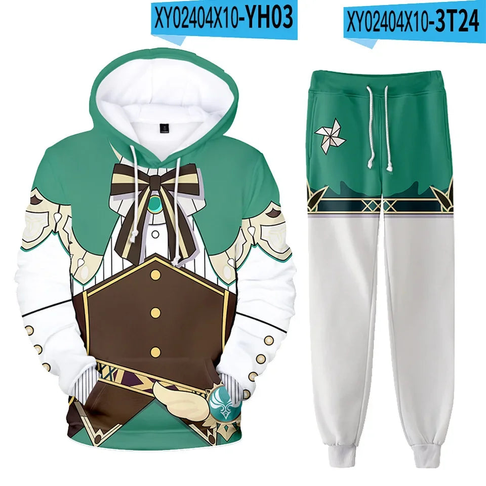 Fantasy RPG "Elemental Master" 3D Tracksuit Set (Hoodie + Pants)