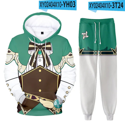 Fantasy RPG "Elemental Master" 3D Tracksuit Set (Hoodie + Pants)