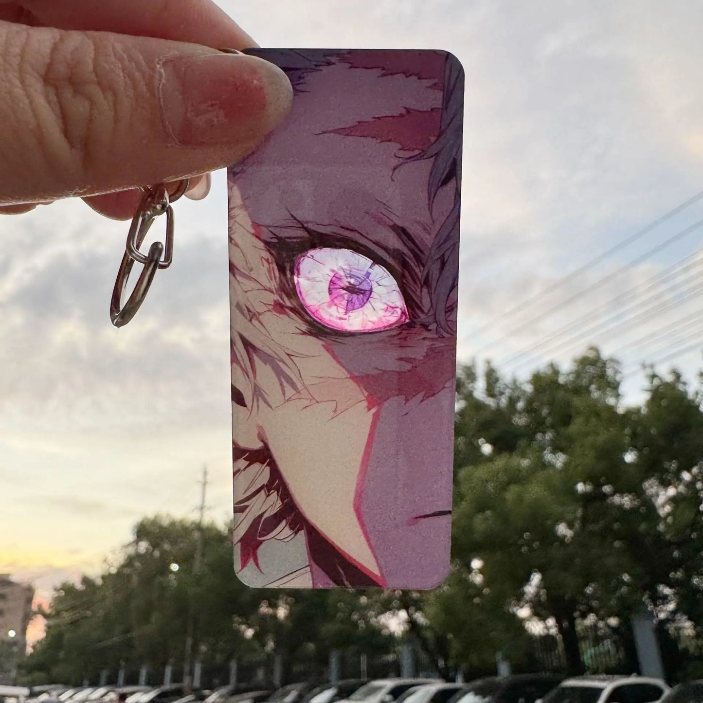 Glowing Eyes Anime Keychain – Inspired Gamer Style