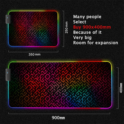 XXL RGB Gaming Mouse Pad | LED Desk Mat & 3D Design