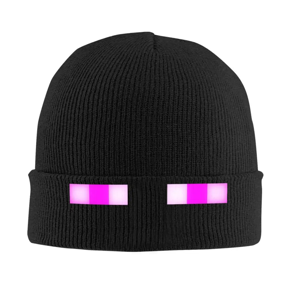Pixel Gaming Beanie Hat - Purple Eyes Gamer Accessories