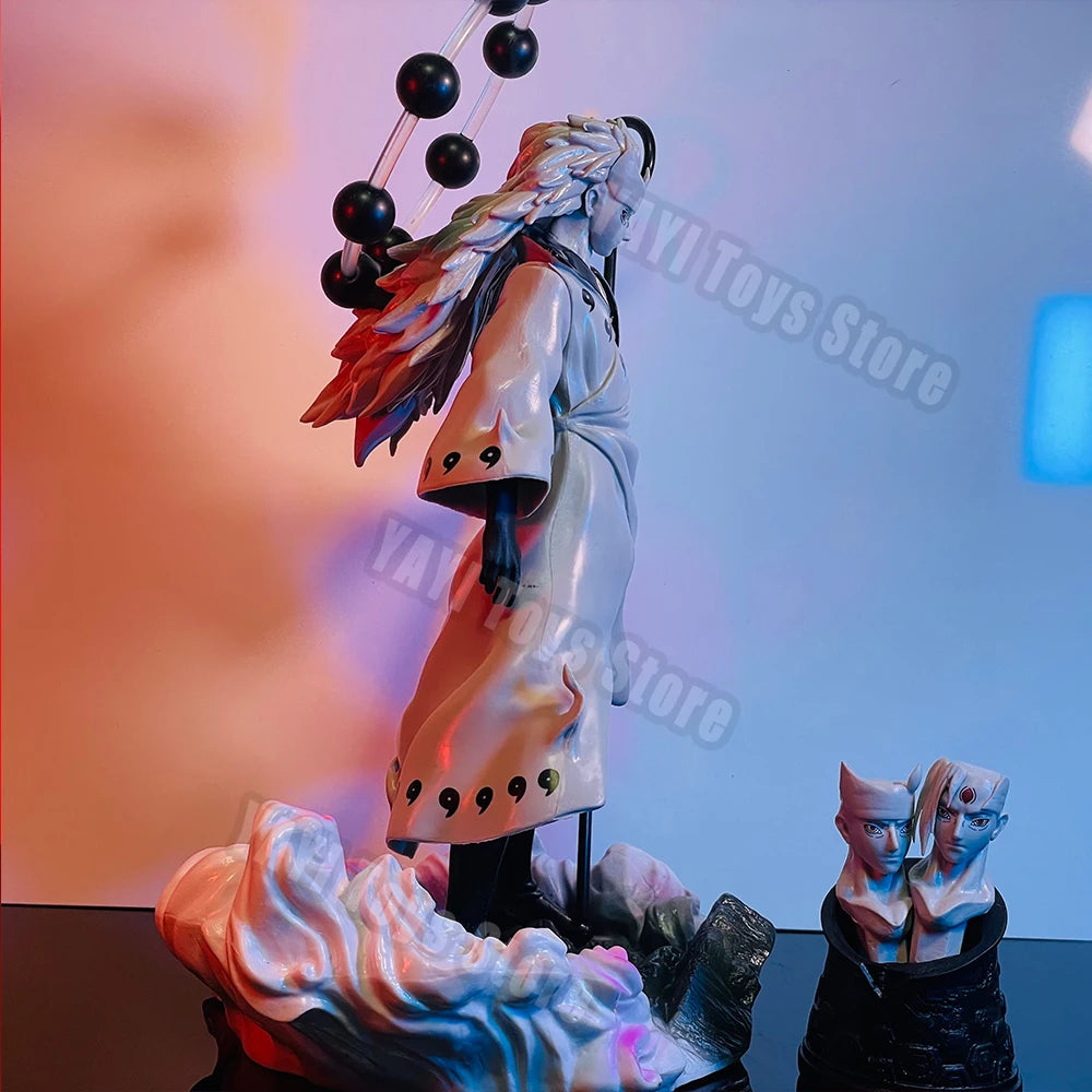 Naruto shippuden gk anime figura seis caminhos modelo uchiha madara figura de ação 28cm estátua pvc colecionável crianças brinquedos presentes