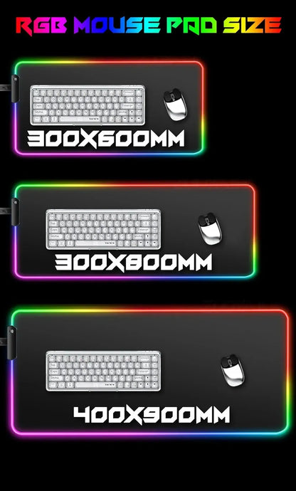 XXL RGB Gaming Mouse Pad | LED Desk Mat & 3D Design