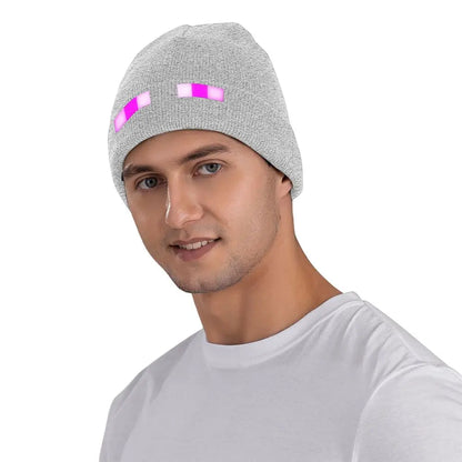 Pixel Gaming Beanie Hat - Purple Eyes Gamer Accessories