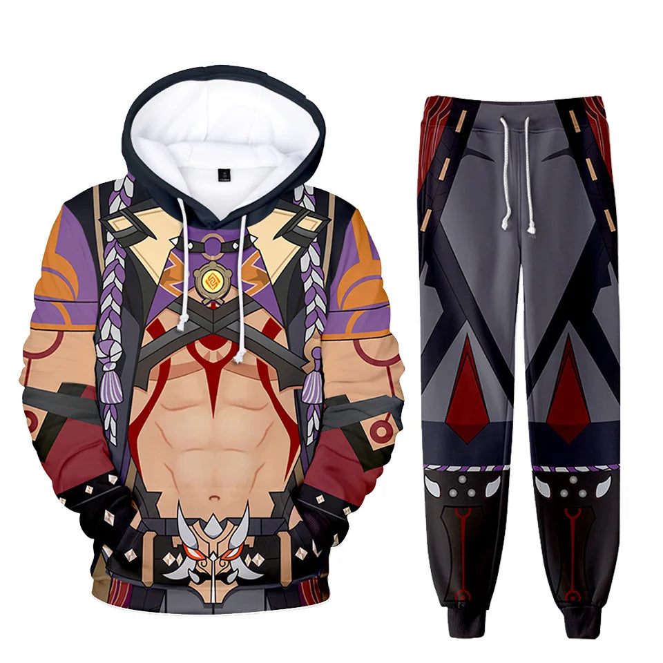 Fantasy RPG "Elemental Master" 3D Tracksuit Set (Hoodie + Pants)