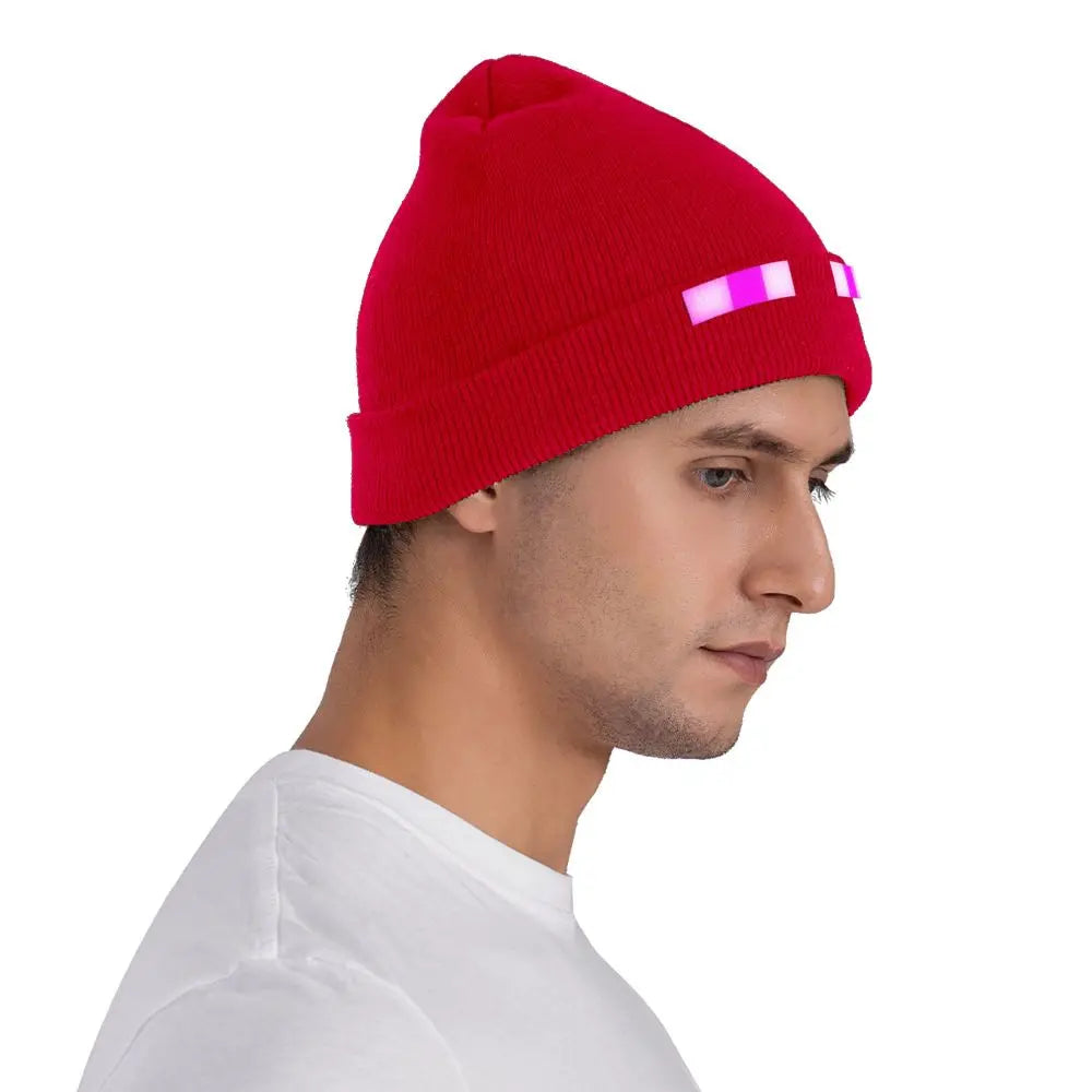 Pixel Gaming Beanie Hat - Purple Eyes Gamer Accessories