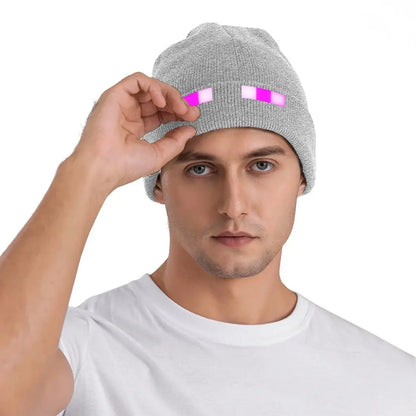 Pixel Gaming Beanie Hat - Purple Eyes Gamer Accessories