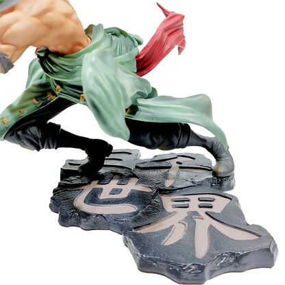 One Piece Anime Action Figure, GK Roronoa Zoro, Três Lâminas, Manga Sa-maximum, Estátua, Modelo de Coleção, Brinquedo, Quente, 10cm