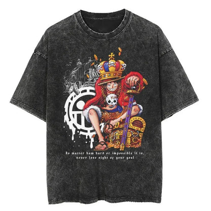 Washed Adventure Crew Oversized Tee - Bounty Poster Streetwear