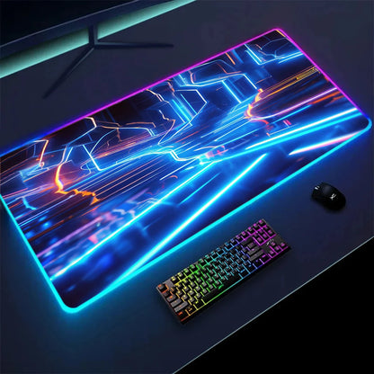 XXL RGB Gaming Mouse Pad | LED Desk Mat & 3D Design