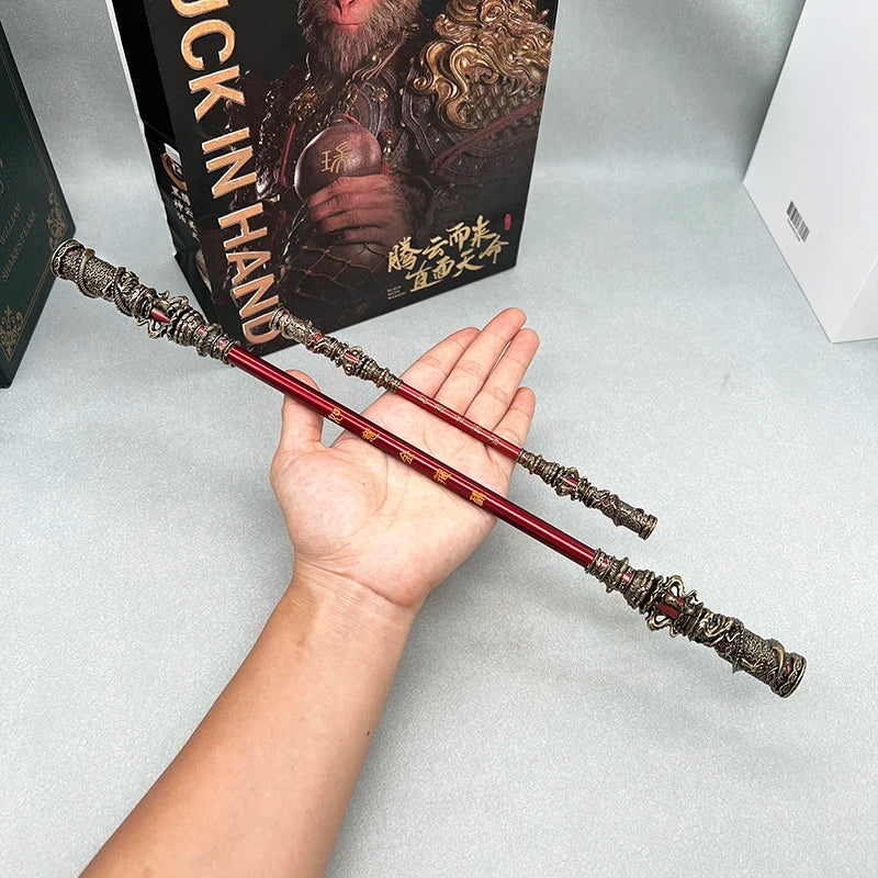 Black Myth: Wukong Ruyi Jingu Bang Jogo de Cajado de Metal Chinês Réplica de Arma Modelo Escultura Artesanato Decoração Colecionável Brinquedo Meninos Dropshipping Atacado Venda Quente Presentes Novo Presente de Chegad