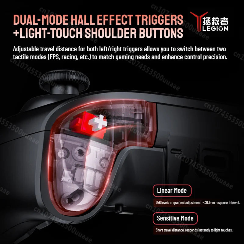 Lenovo LEGION Y7 1.44 "Tela Inteligente Controlador Sem Fio 3 Modos Mecânico ABXY Gamepad para PS4 Switch/2/OLED IOS Android PC TV