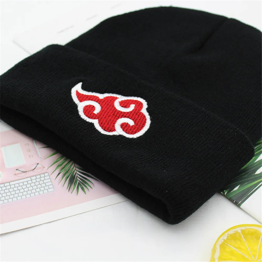 Beanie Ninja “Red Cloud Clan” — Winter Knit Hat • Geek Streetwear • Cozy Japanese-Style Cap