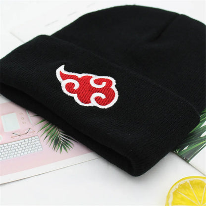 Beanie Ninja “Red Cloud Clan” — Winter Knit Hat • Geek Streetwear • Cozy Japanese-Style Cap