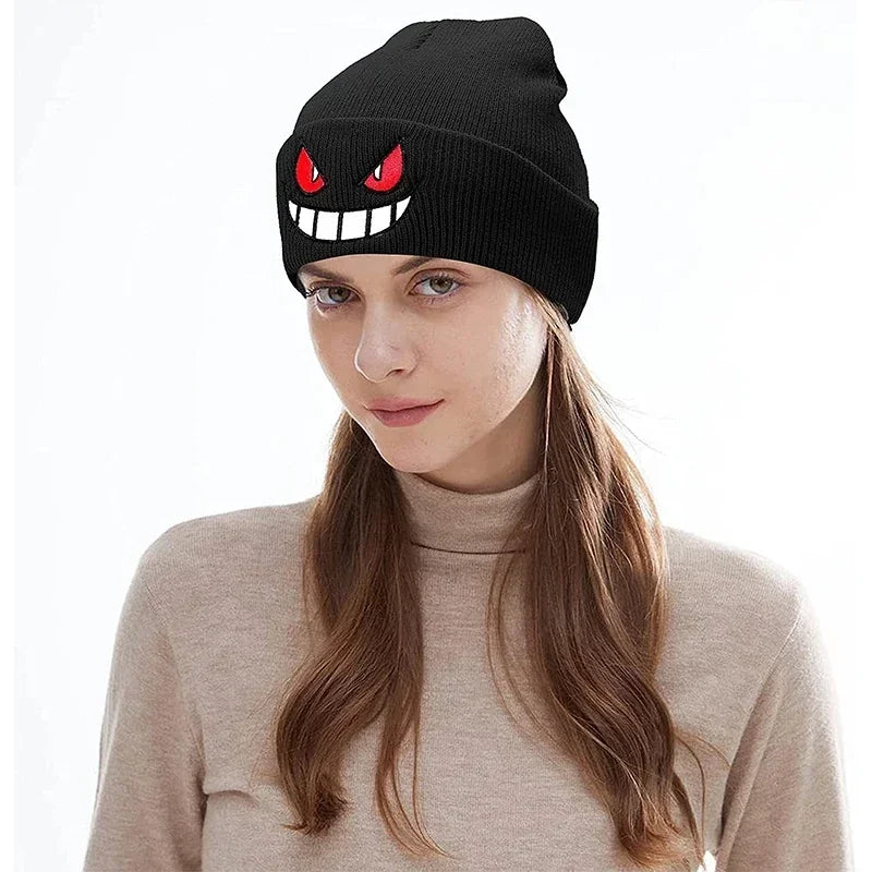 Unisex Anime Embroidered Beanie – Warm, Stylish & Winter-Ready